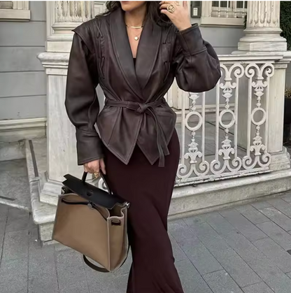 Raven Biker Jacket – Brown Edition