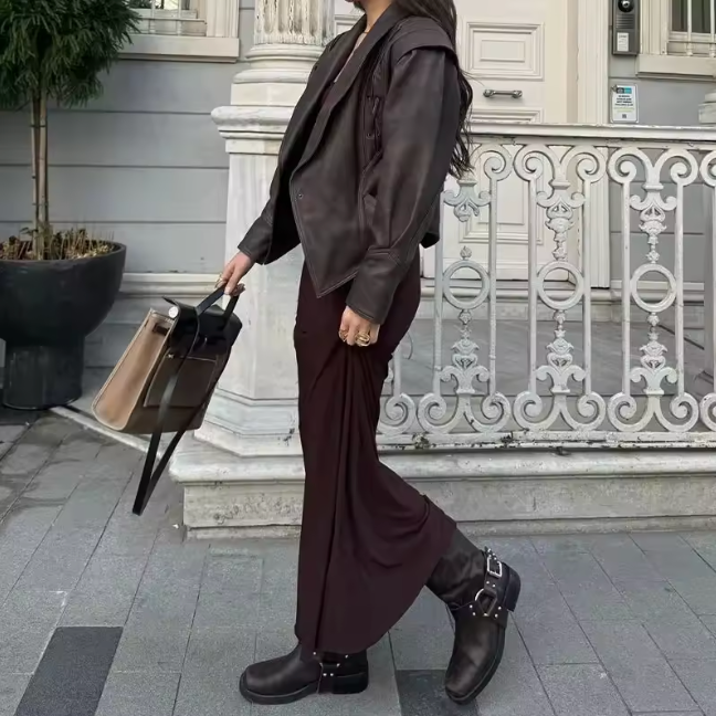 Raven Biker Jacket – Brown Edition
