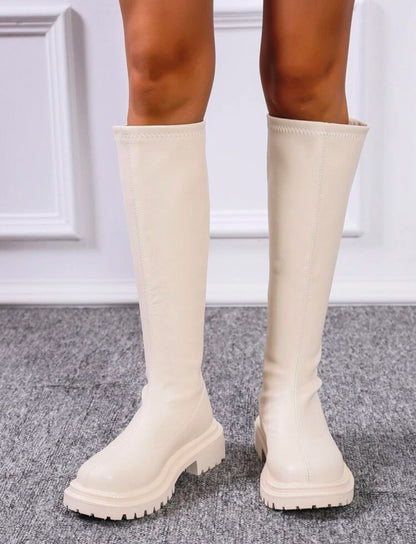 SABRINA - KNEE HIGH CHUNKY SOLE BOOTS