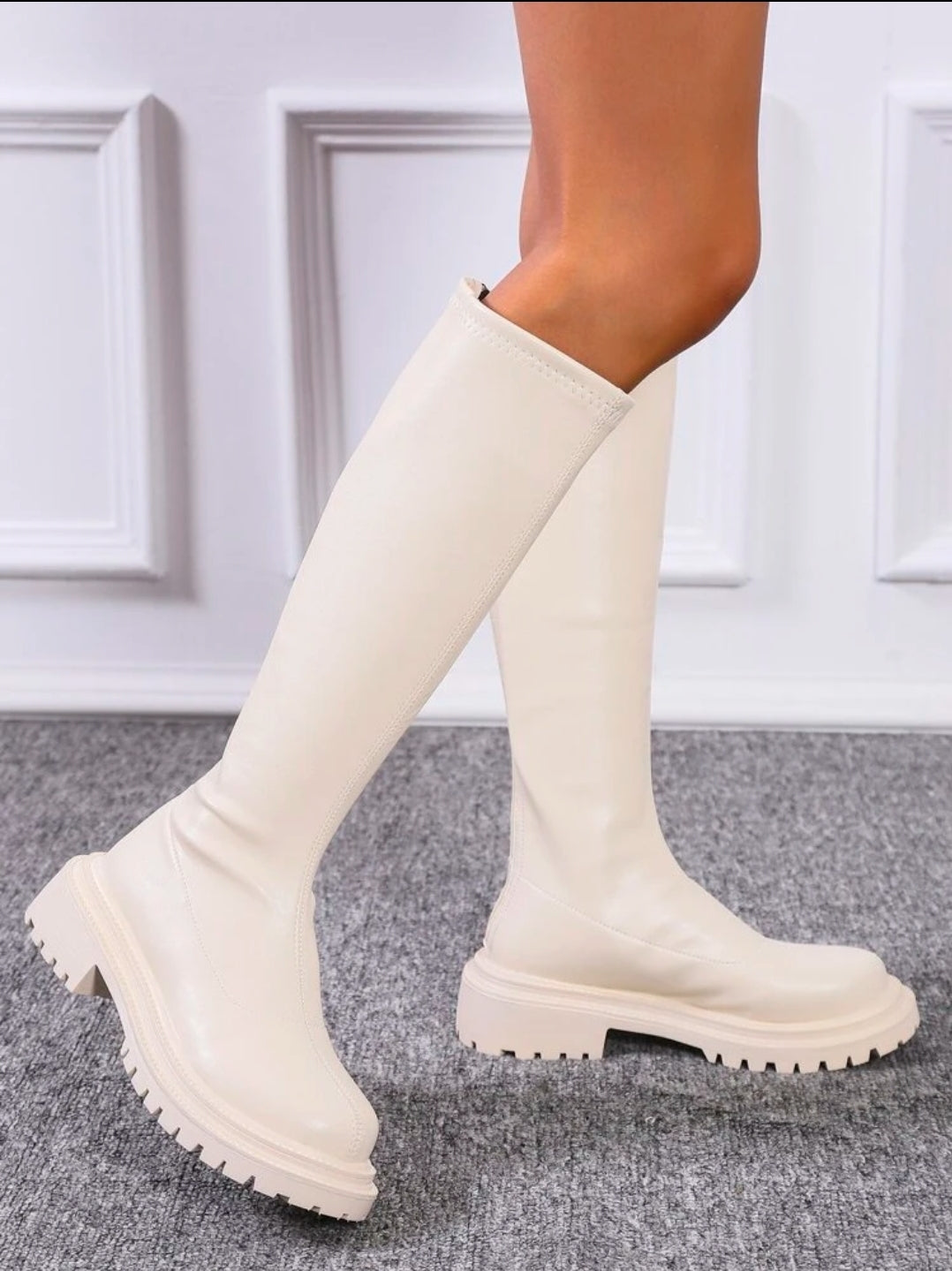 SABRINA - KNEE HIGH CHUNKY SOLE BOOTS