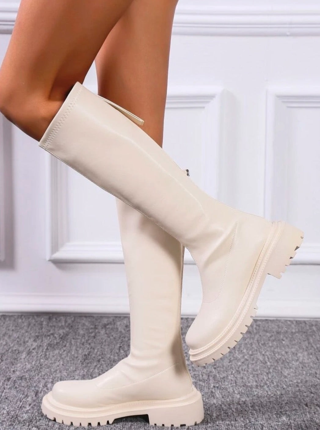 SABRINA - KNEE HIGH CHUNKY SOLE BOOTS