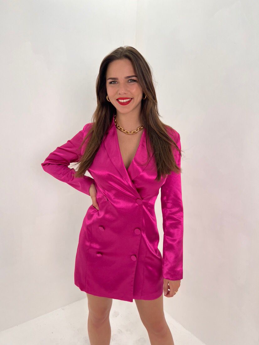 Zara blazer dress - Fuchsia