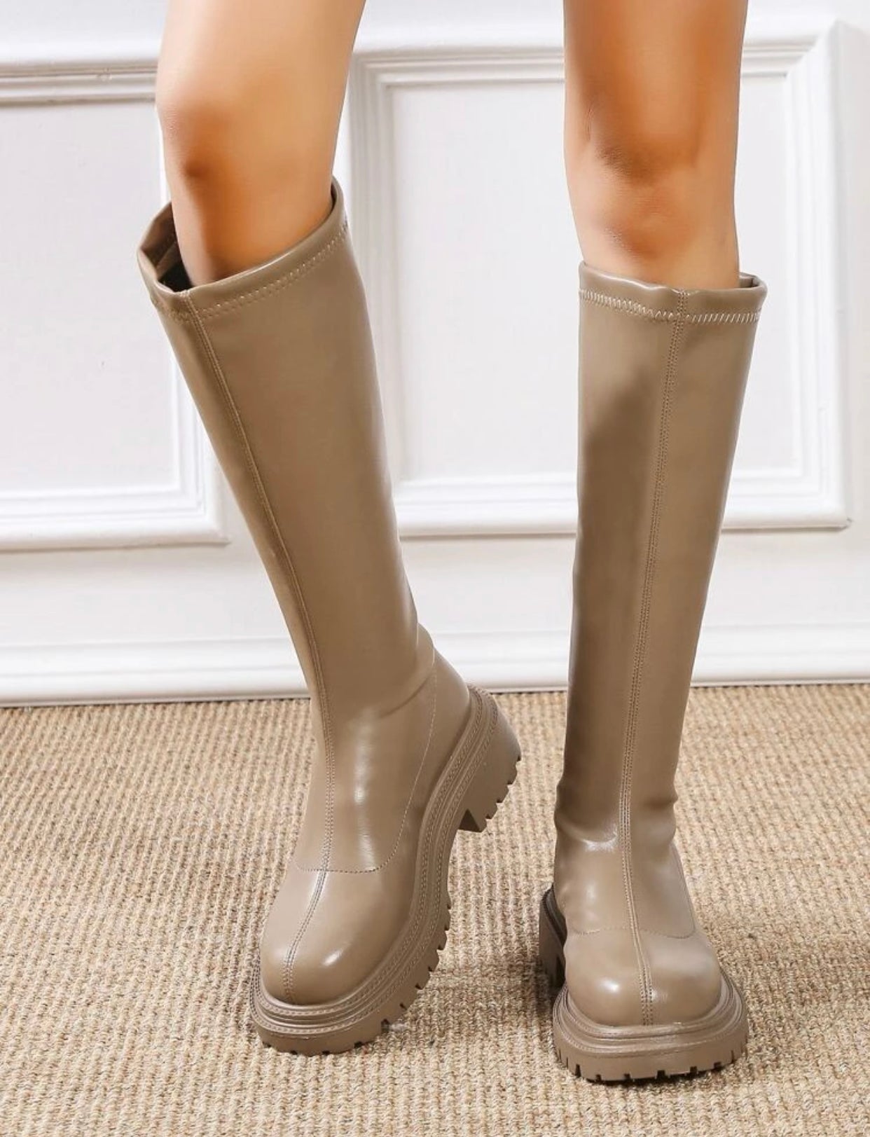 SABRINA - KNEE HIGH CHUNKY SOLE BOOTS