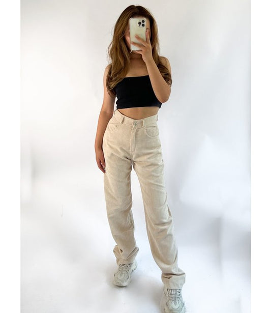 Kimmy Corduray straight leg trousers - Beige